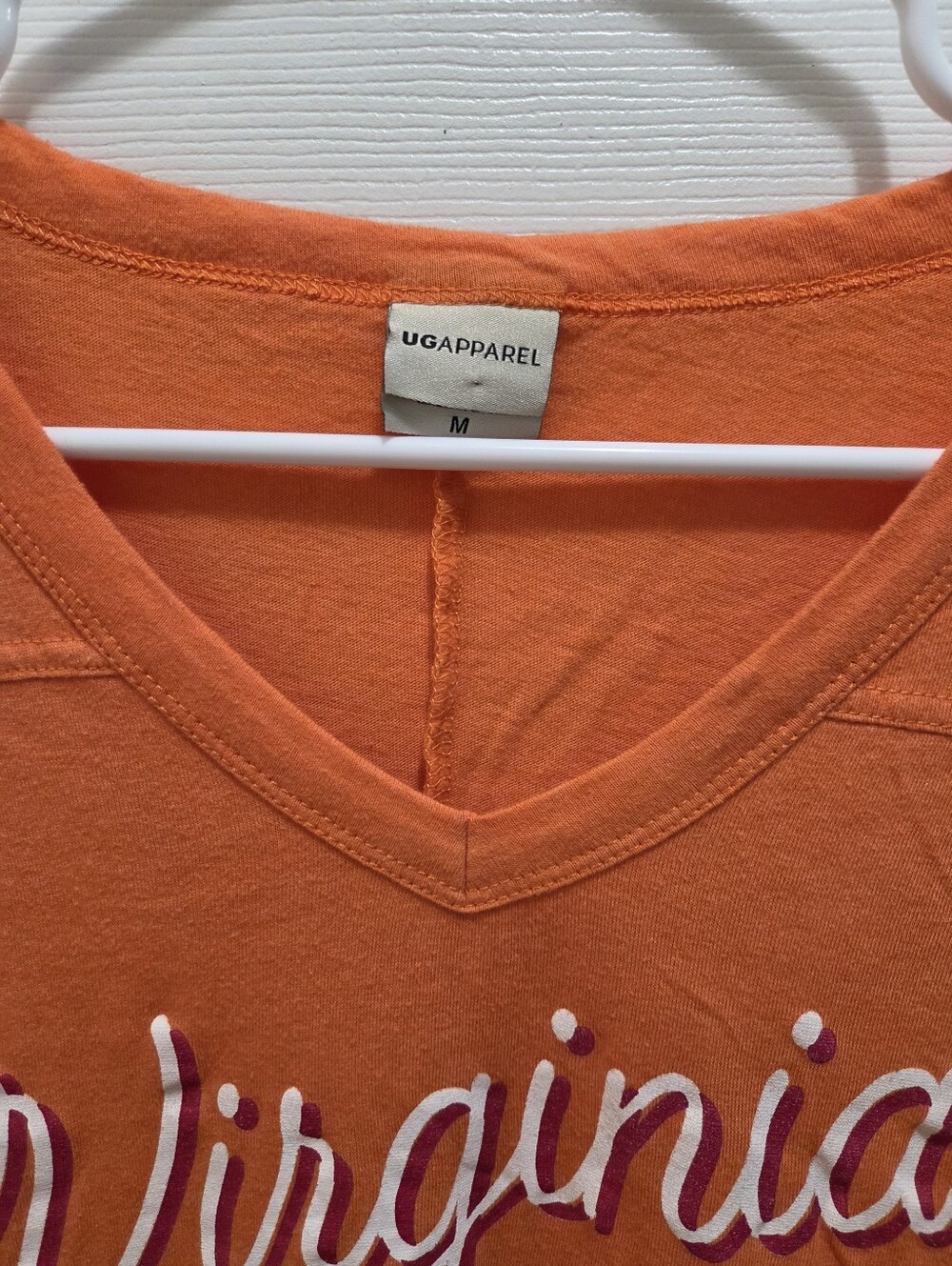 Virginia Tech Women's' Size M Short Sleeve T-Shirts Lot of 2- Orange & Maroon - Picture 4 of 7